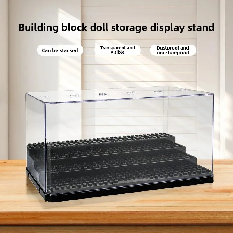 Compatible Building Block Display Box, Detachable Step Transparent Acrylic Dustproof Humanoid Doll, Doll Assembling Gift. - view 2