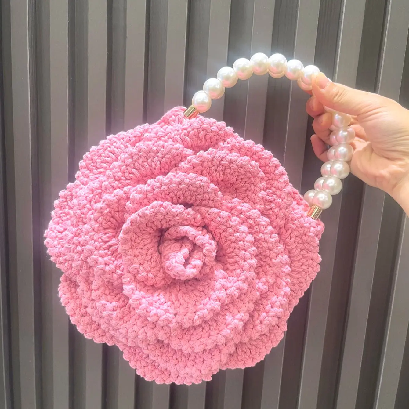 handmade Crochet flower shape Evening clutch Bag Purses and handbag luxury Designer banquet bag Women\'s bag