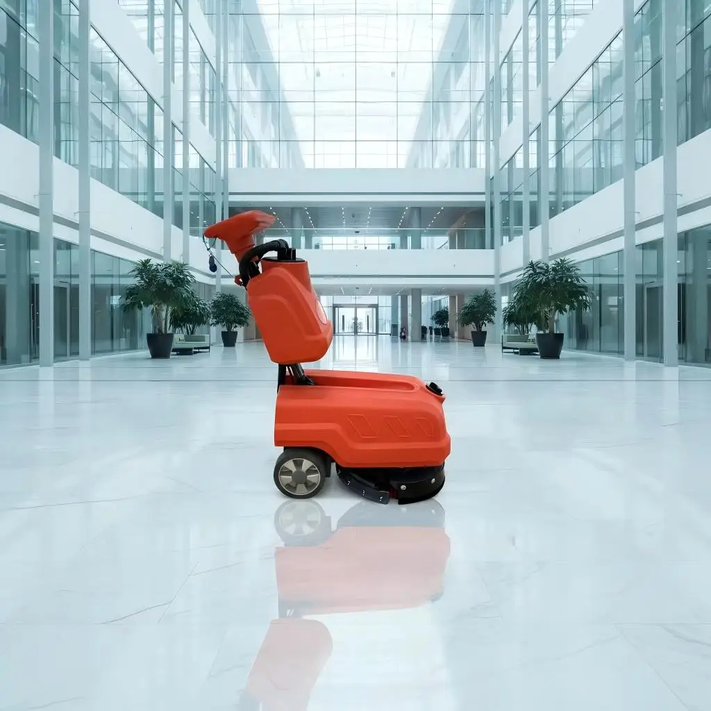 SP-360 Electric Walk-Behind New Workshop Floor Scrubber Foldable Marble Floor Burnishing Cleaning Machine for Small Areas