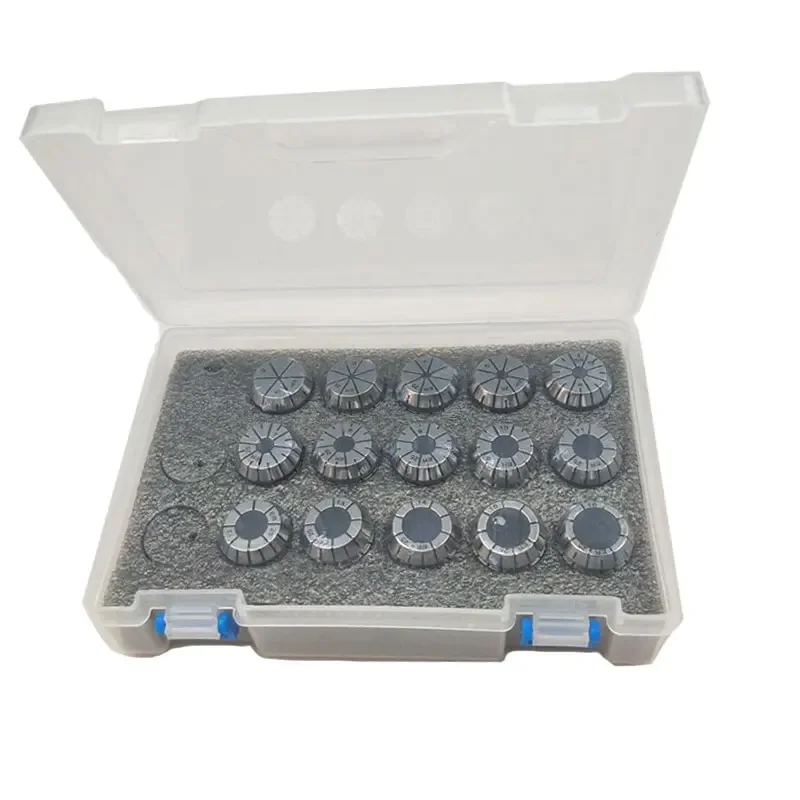 High precision DIN6499B er collet set ER32 18PCS Plastic box collet chuck set