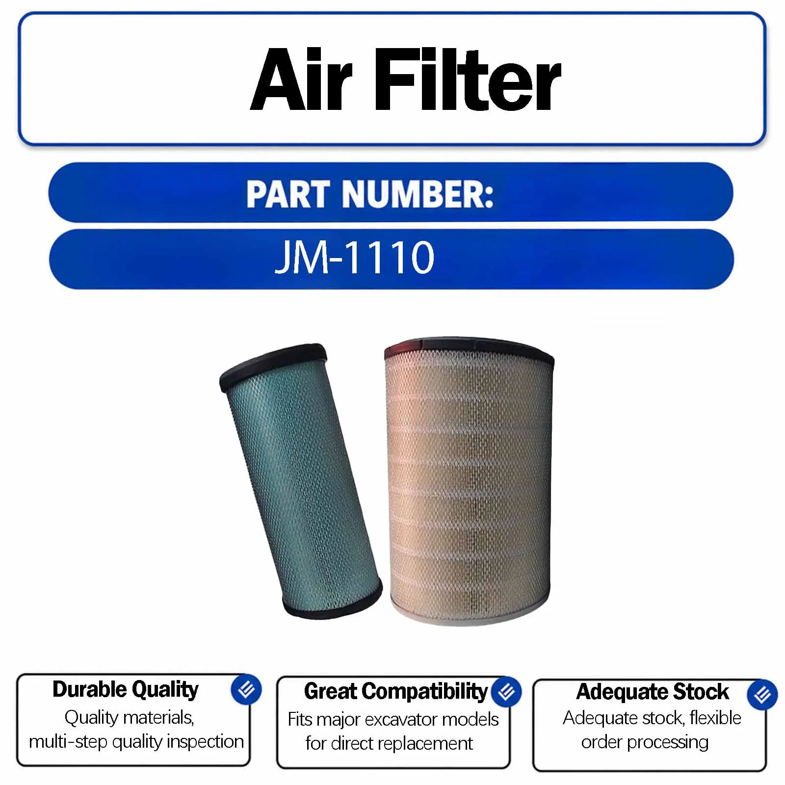 New Air Filter JM-1110 For Shantui SD22 Bulldozers