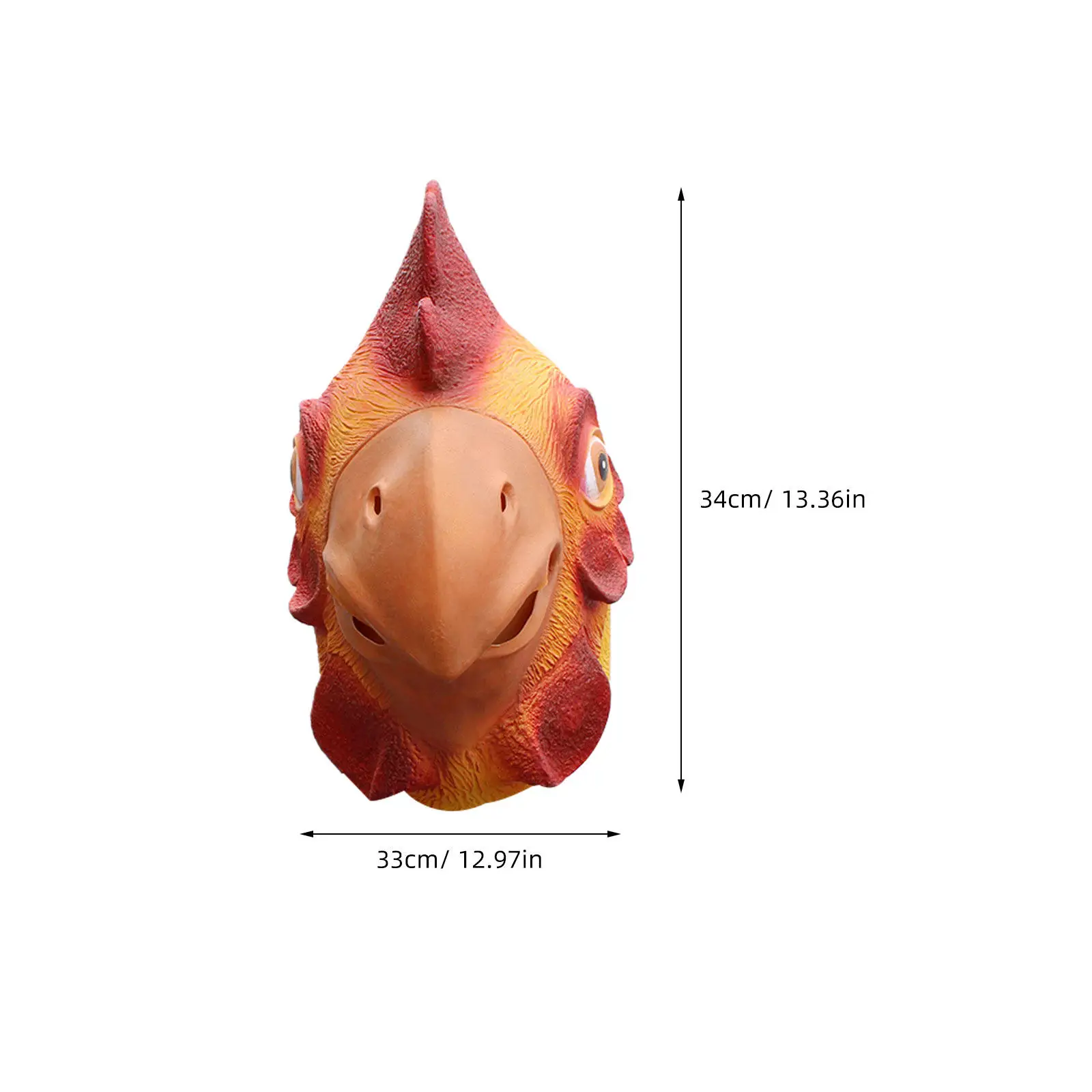 Funny Rooster Full Face Halloween Mask Eco Friendly Latex for Cosplay Masquerade Party Carnival Music Festival Dance Show