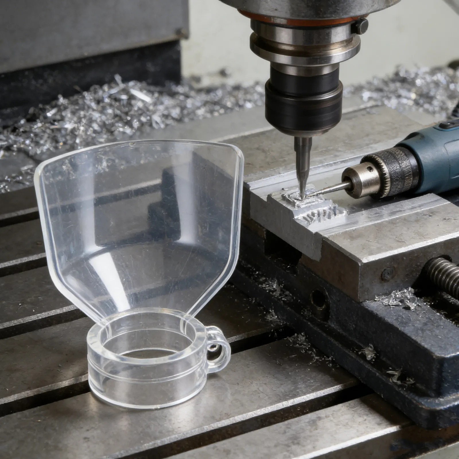 Transparent Drill Grinder Guard Dust-Proof Chuck Protector for Rotary Tools, Engraving and Polishing Machines