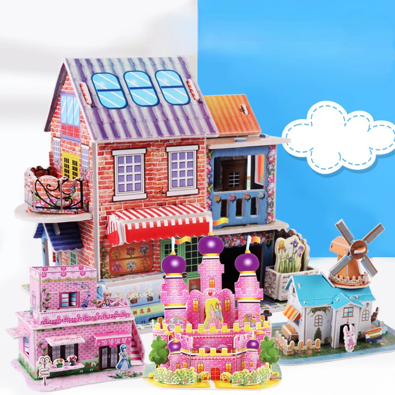 Diy paper 3D three-dimensional puzzle children's early education puzzle children's home puzzle toy development hands-on ability