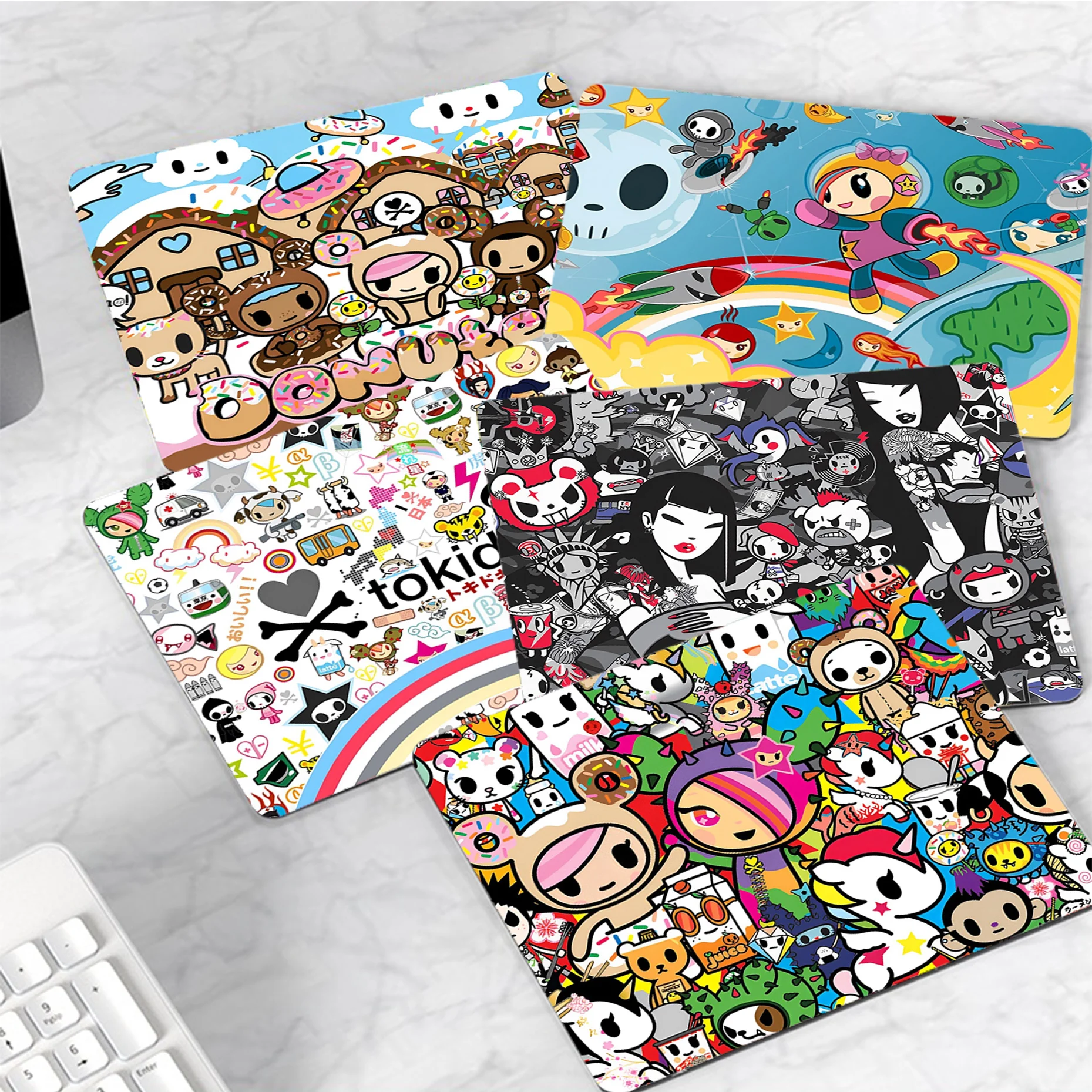 T-Tokidoki Mousepad Anti-Slip Gaming Mouse Pad Gamer Desk Mat Keyboard Pad Decoration Mause Pad Office Desk Accessories