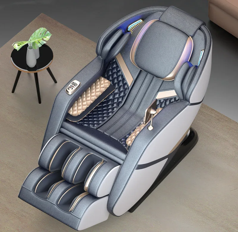 Intelligent Voice‑Activated Full‑Body Massage Chair, Zero‑Gravity Space‑Capsule Chair with Simulated Walking Kneading for Home