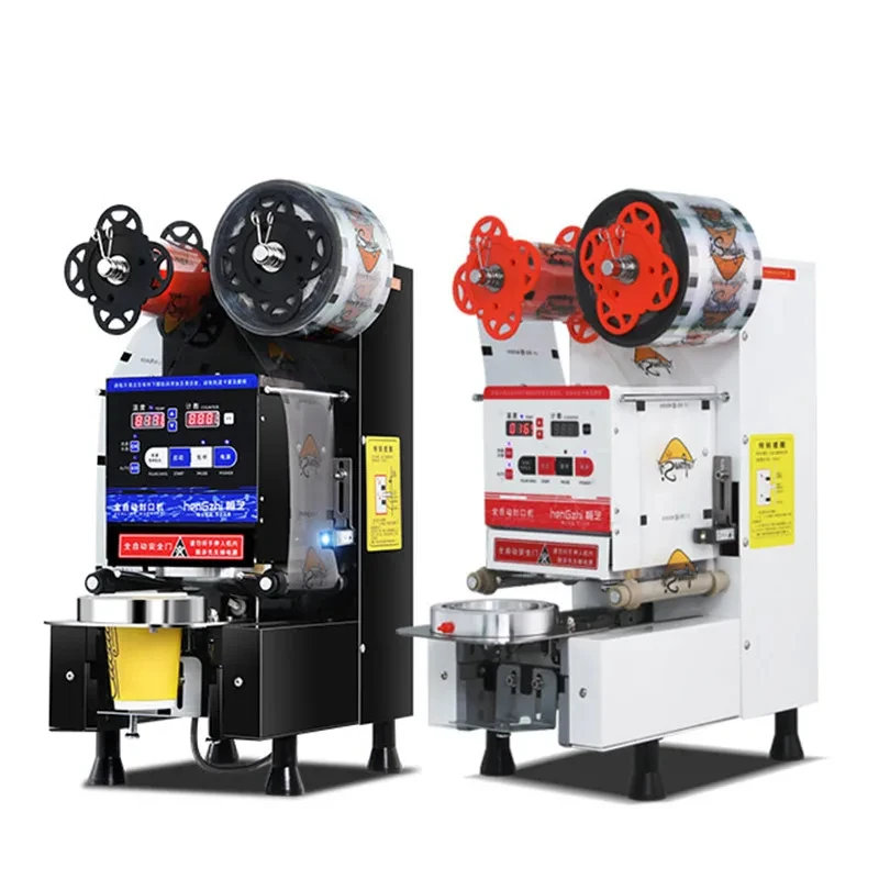 220/110V Stainless Steel Boba Tea Filler Sealer Electric Automatic Sealing Machine for Bubble Tea Equipment 9/9.5cm Coffee Shop
