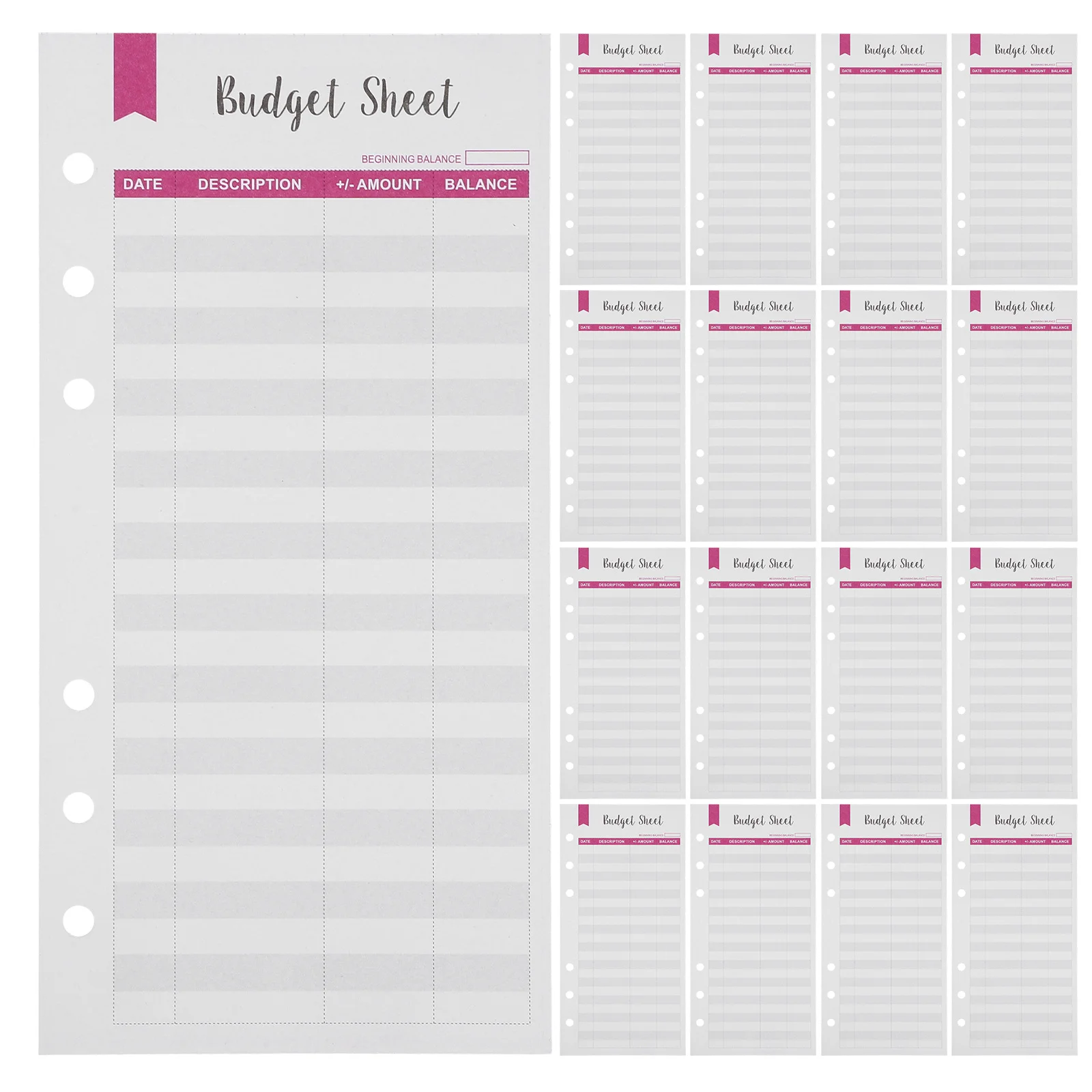 12 قطعة أوراق الميزانية منظم الأموال القابل لإعادة الملء 6-حلقة A6 ورقة سميكة متتبع النفقات اليومية للتمويل الشخصي مكتب المنزل #2