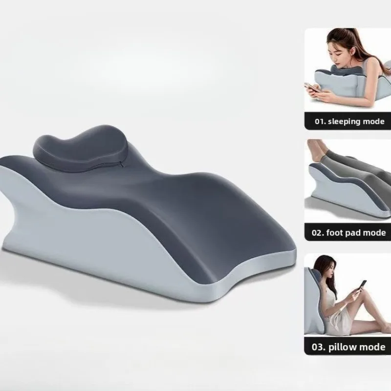 

Large Bed Multifunctional Ergonomic Wedge Pillow with New Prone Position for Reading Unique Curved Design with Washable Cover