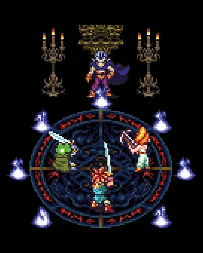 Chrono Trigger Magus Battle Premium Unisex T-shirt | Gifts for JRPG Gamers image 3