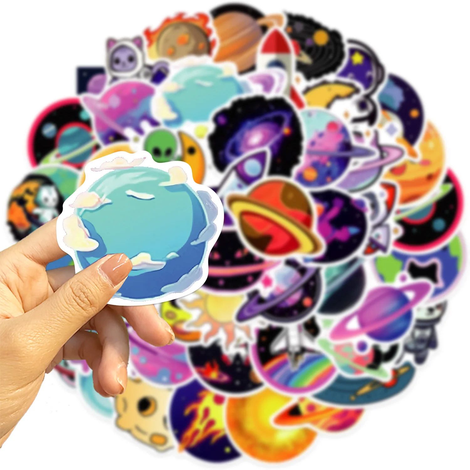 50pcs Animal Planets Cartoon Graffiti Stickers Phone Guitar Laptop Notebook Suitcase Water Bottles Waterproof Sticker Gift