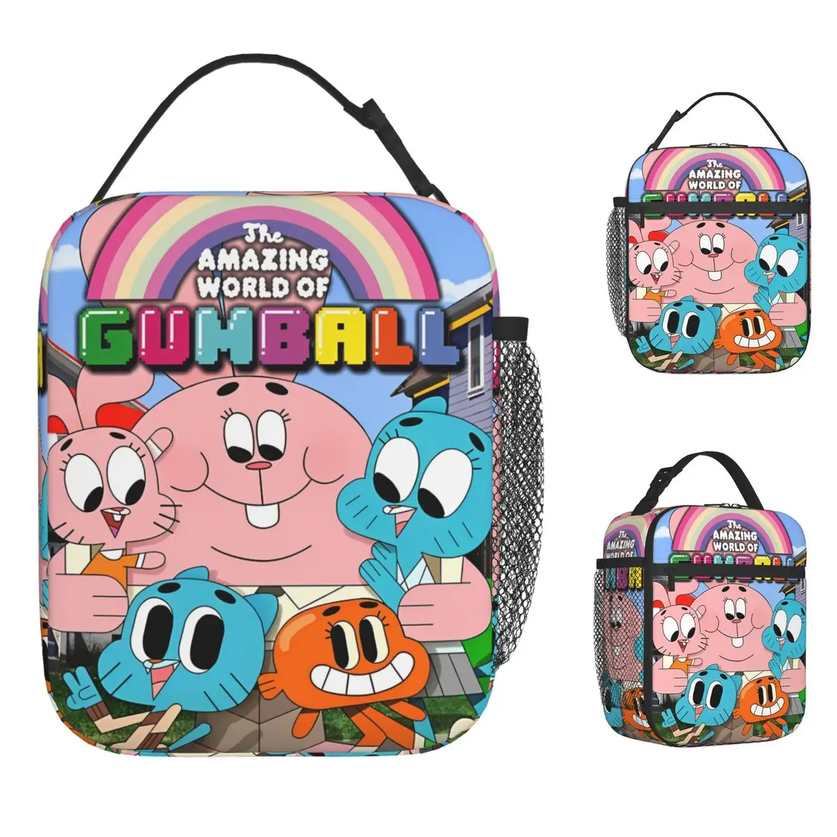

T-The Amazing World Of Gumballs Сумка для обеда Пикник Ланч-бокс для женщин Ретро-графическая термосумка-тоут Оксфорд Сумка-холодильник