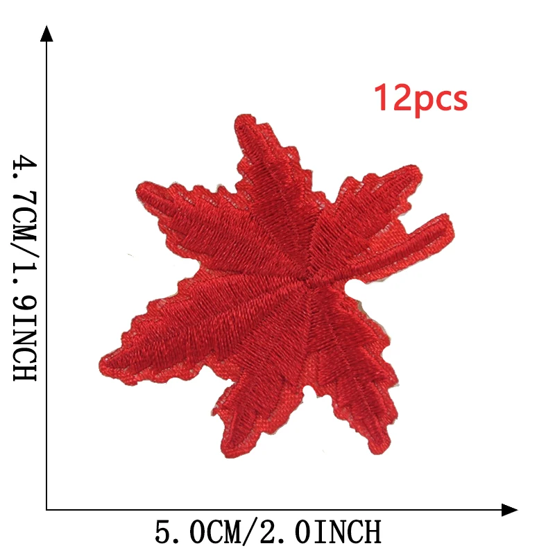 12 stücke Eisen Auf Patches Für Kleidung Maple Leaf Lot Groß Gestickte Nähen Mix Pack Parches Termoadhesivos Ropa Mochila Applique Diy – Detail 4