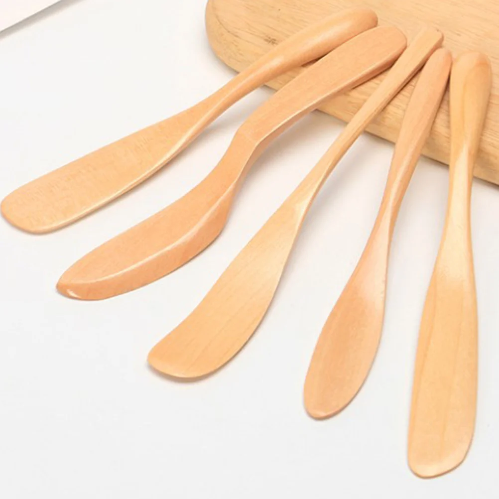 

5Pcs Butter Spatula Set Natural Scraper for Baking Spreading Cream Cheese Kitchen Tools Bakery Household Cooking