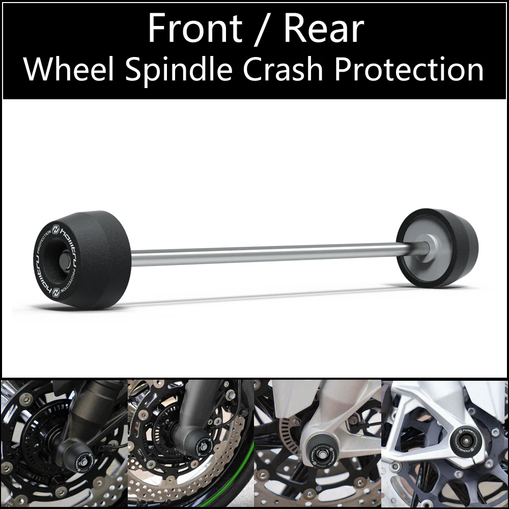 Front Rear wheel Spindle Crash Protection For Triumph Bonneville T120 / Black / Street Twin / 2016-2023