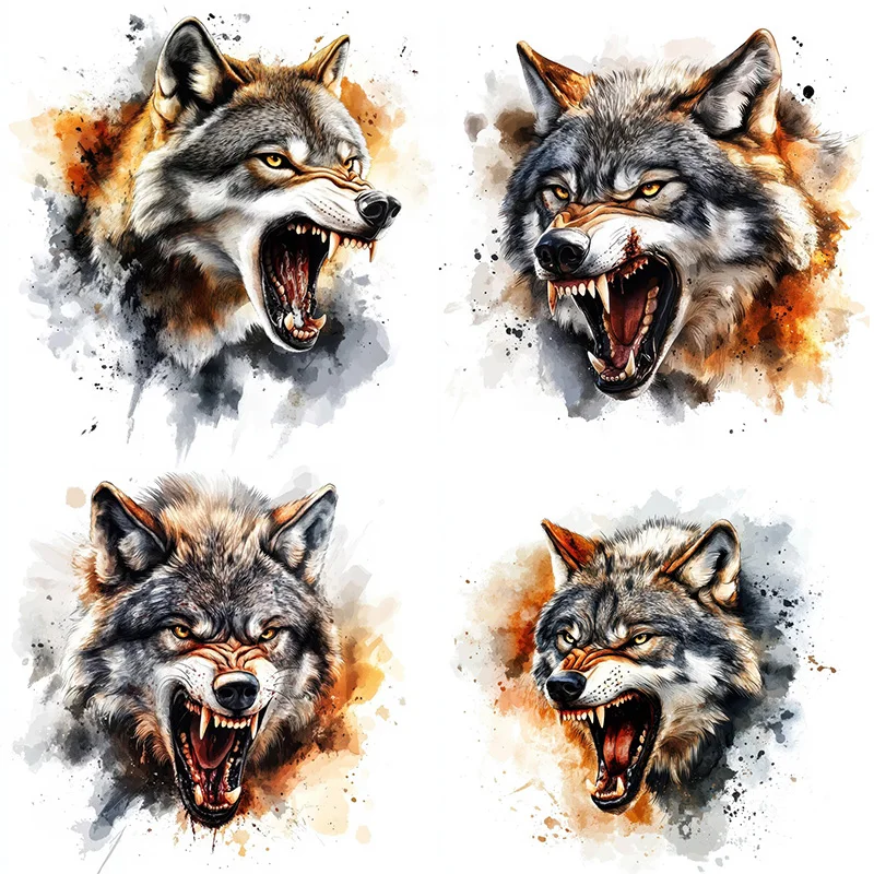 MT924# Wild Wolf Decal Bedroom Entryway Living Room Porch Home Decoration Wall Stickers, Removable Toilet Stickers