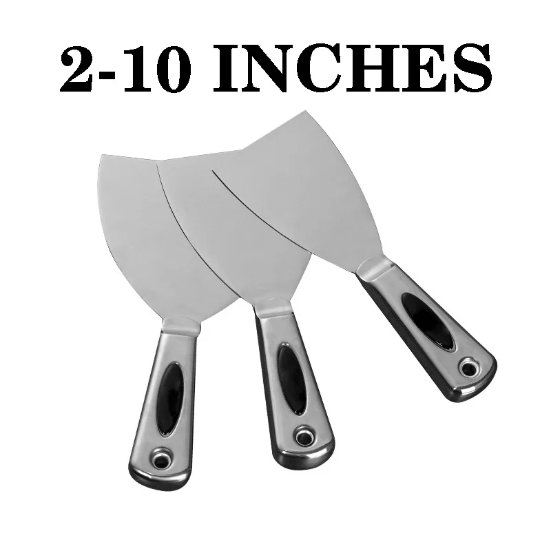 Multifunctional Stainless Steel Putty Knife Thickened Blade Decoration Scraper Shovel Wall Tool Home Baking Cooking 2-10inches
