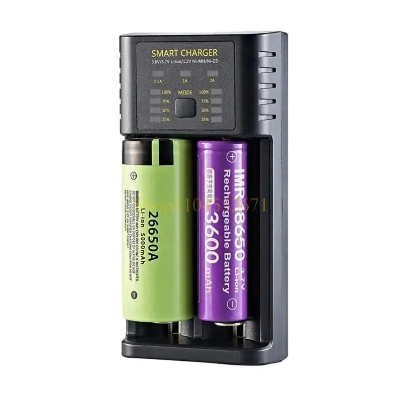 Best Seller 2 Slot Battery USB 3.6/3.7V Smart-Charging Adapter for 10400/14500/14650/16340/17500/17670 Li-ion Batteries