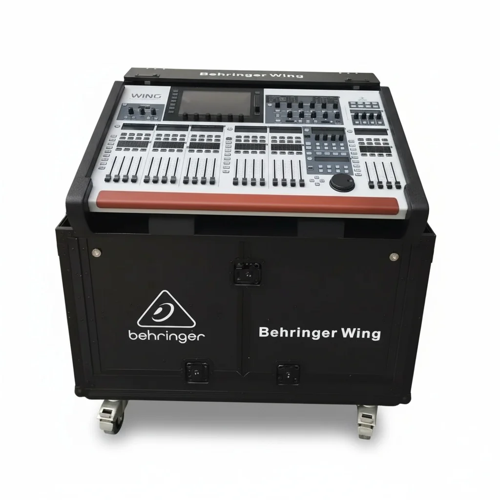 DJ Flight Case, 9mm Birch Plywood Heavy Duty Road Mixer Case, 1150x500x800mm Live Sound System Box for Stage Equipment