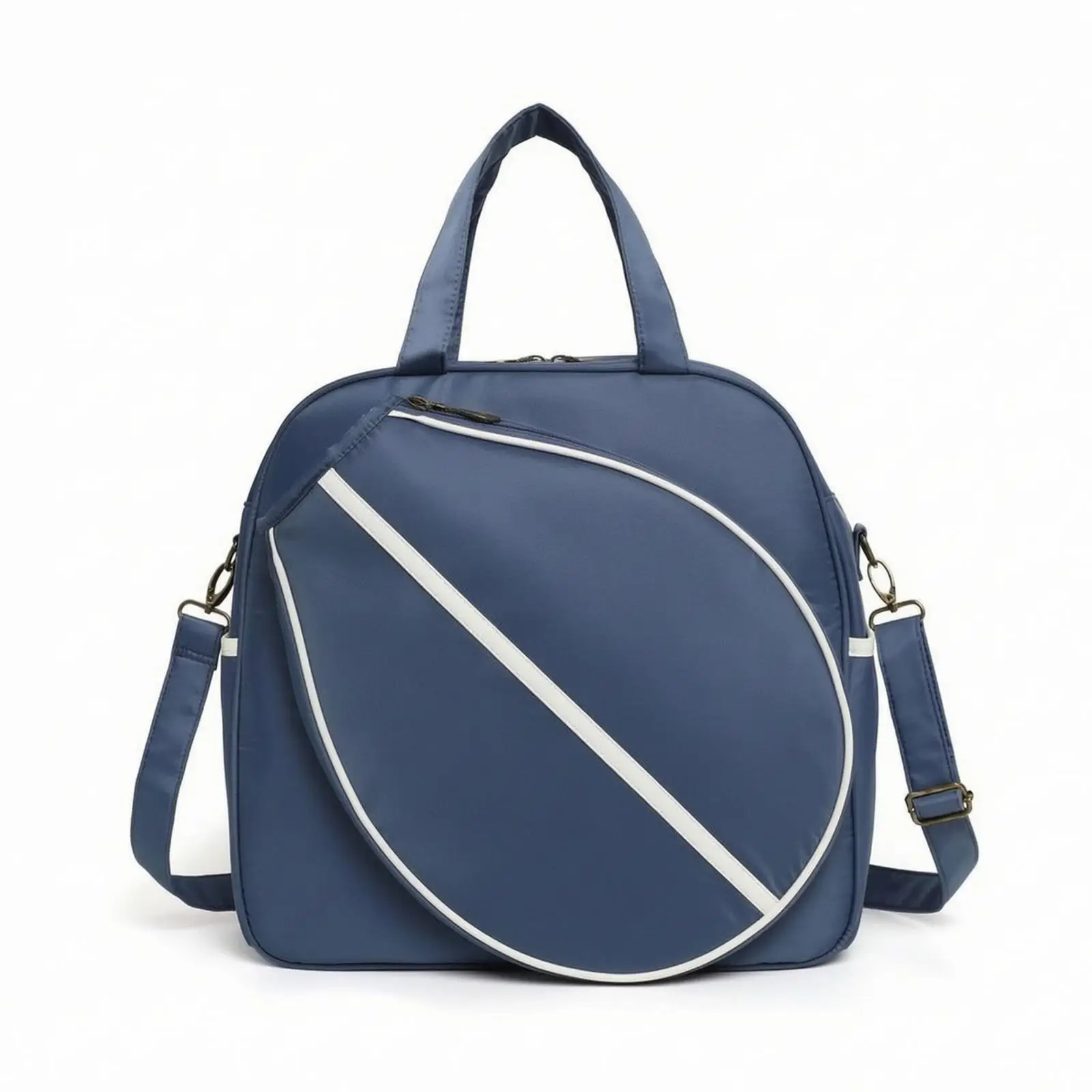 Compact Tennis Racquet Sports Bag for Travel with Side Pocket and Shoulder Strap for Pickleball Gear