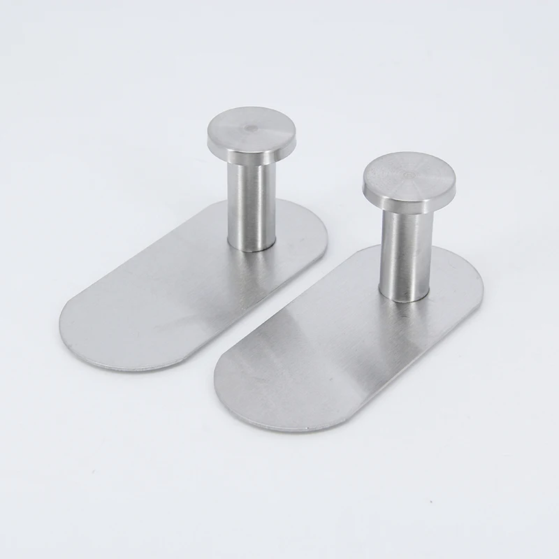 Silber selbst klebend kein Bohrer ohne Stempel Edelstahl hängenden Mantel Hut Handtuch Wand halterung Küche Bad Schlafzimmer Veranstalter