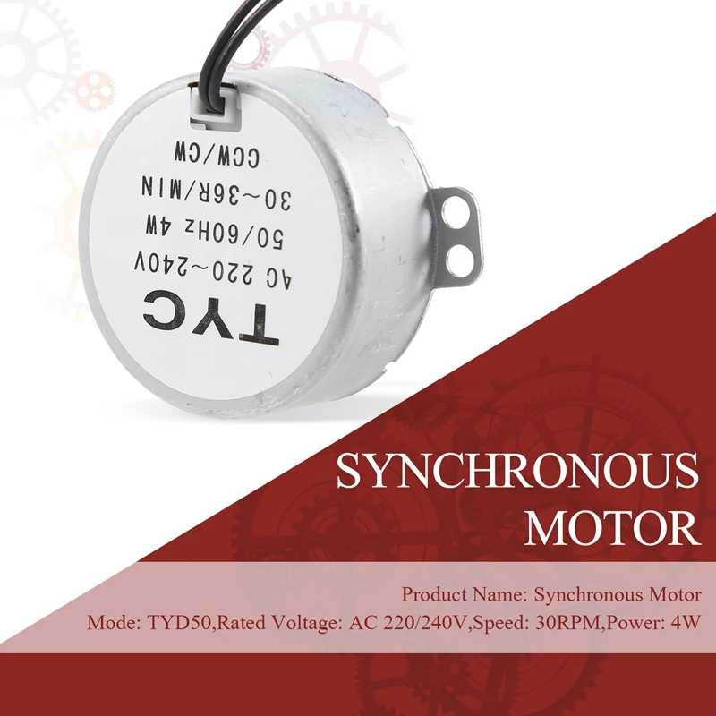 

MotorMachineAC 220/240V 30RPM 4W CCW/CW Two Way Controlled Synchronous Motor