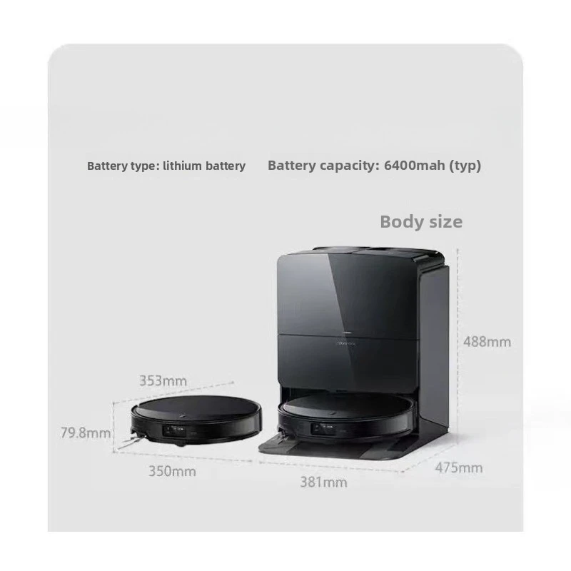 Sweeping and dragging integrated automatic dust collection hot water washing mop drying