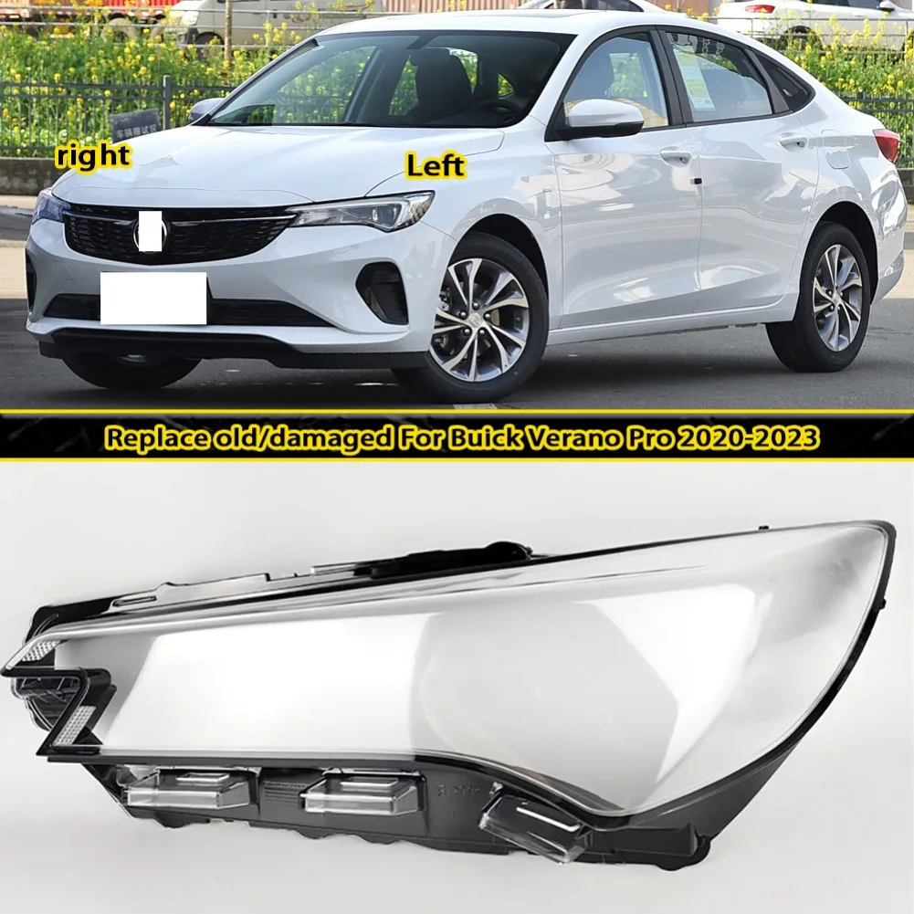 

Headlight Cover Lens For Buick Verano Pro 2020-2023 Headlamp Lamp Shell Transparent Mask Plexiglass Replace Original Lampshade