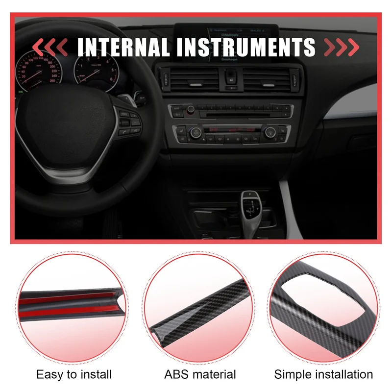 bmw-1シリーズ-f20-f21-116i-118i-12-18-2シリーズ-f22-f23用-コンパクトカーボンファイバー-マルチメディアボタンパネルカバーステッカー