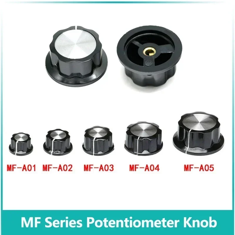 

1/3/5Pcs MF-A01/A02/A03/A04/A05 Potentiometer Knob Bakelite Potentiometer Potentiometer Knob Cap Dameter Inner Bore:6mm