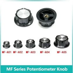 1/3/5Pcs MF-A01/A02/A03/A04/A05 Potentiometer Knob Bakelite Potentiometer Potentiometer Knob Cap Dameter Inner Bore:6mm