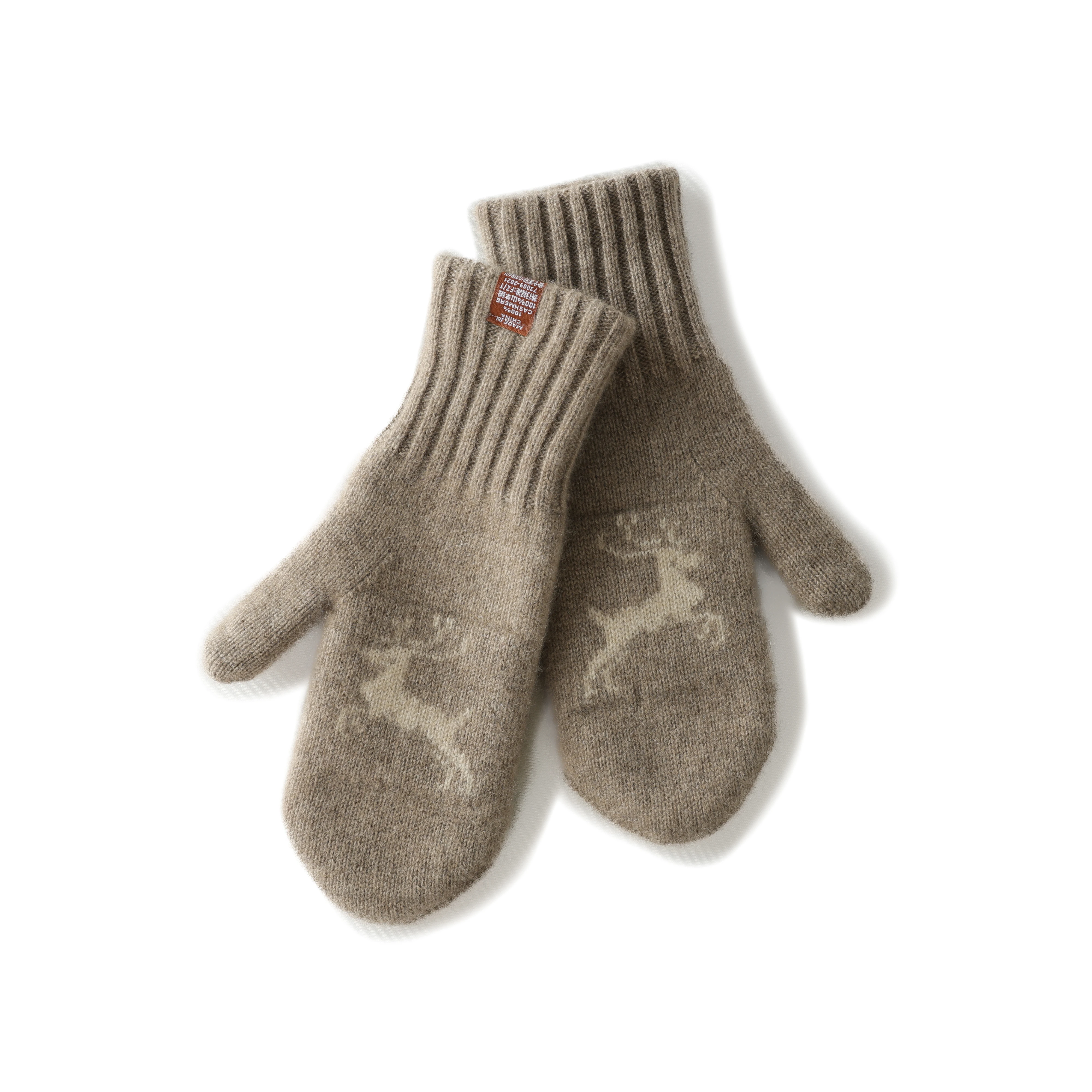 100% Pure Cashmere Finger Gloves Men Women Thick Warm Cycling Yarn Gloves Winter Fashion Small Path Jacquard Gloves Hand Stuffy