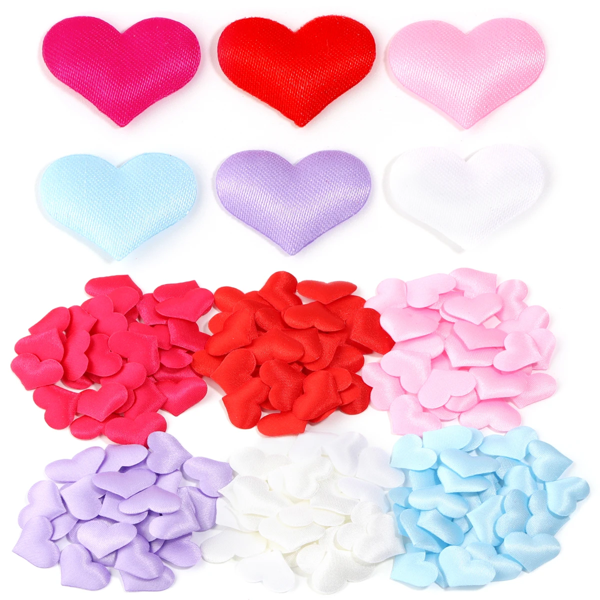 50/150/200 stücke Liebe Herzförmige Schwamm Blütenblatt Romantische Gepolsterte Stoff Konfetti Blütenblätter Für Valentinstag Hochzeit Party Dekoration