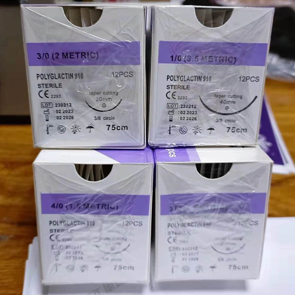 Imagem -05 - Kit de Agulha de Sutura Cirúrgica Fio de Monofilamento de Nylon Médico Prática de Estudante Exercícios de Demonstrações de Ensino de Pele Dentária