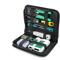 Rede Cable Tester Tool Kit, LAN, Utp Chave De Fenda, Fio Stripper, Conector RJ45, Computador Crimpagem Alicate, Conjunto de Ferramentas ou Saco