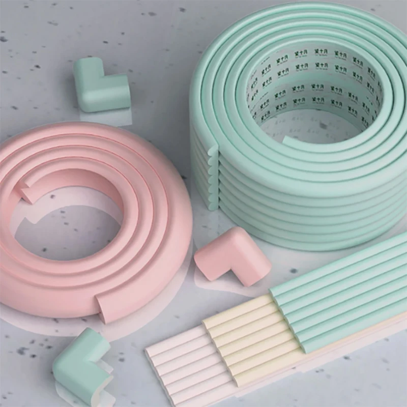 Protezione angolare di sicurezza in PVC, protezione angolare non tossica per bambini, tavolo, parete, nastro in spugna anticollisione per letto - Paraurti anti-bambini, protezione per mobili |   Striscia di sicurezza miscelabile |   Protezioni durevoli, articoli di sicurezza