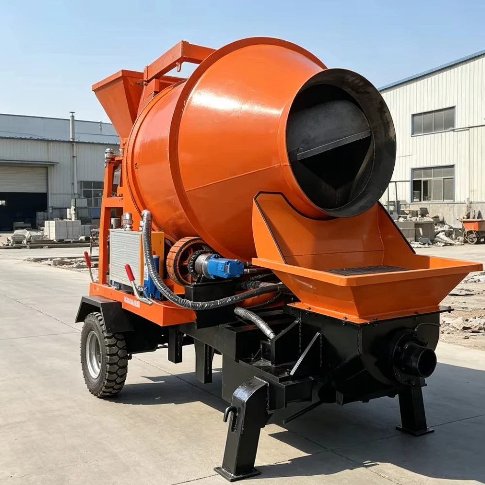 Concrete Mixer Pump Mobile Integrated Mixing Pumping Machine for Building Construction and Conveying Equipment Projects