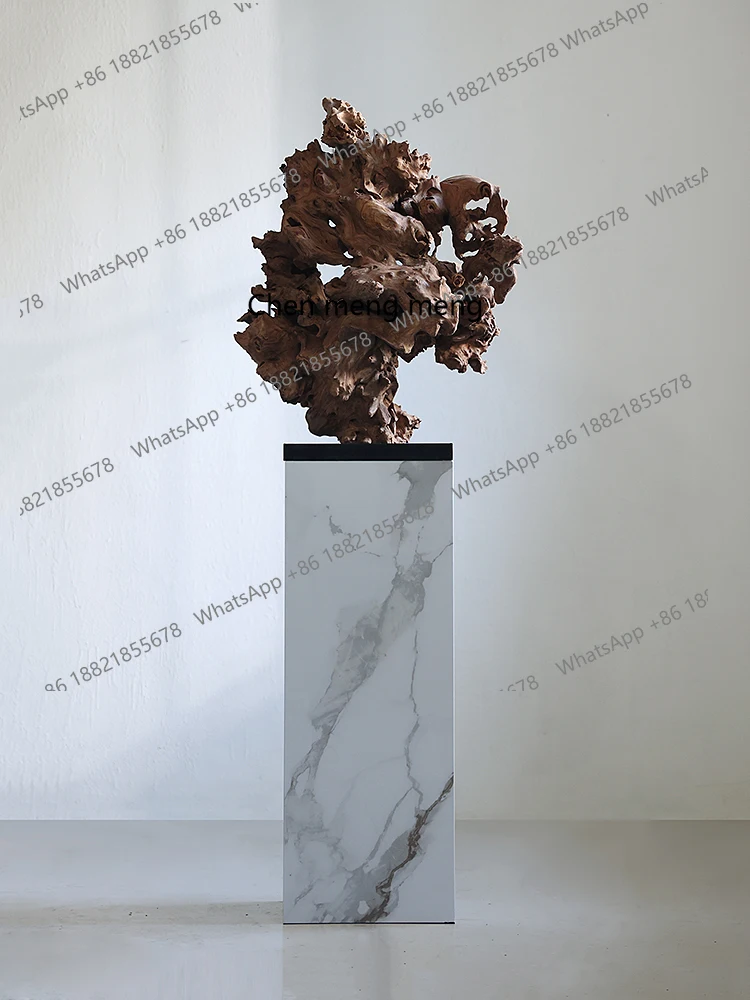 Dead wood sculpture modeling new Chinese desktop ornament entrance tea room weathered wood root carving floor ornament