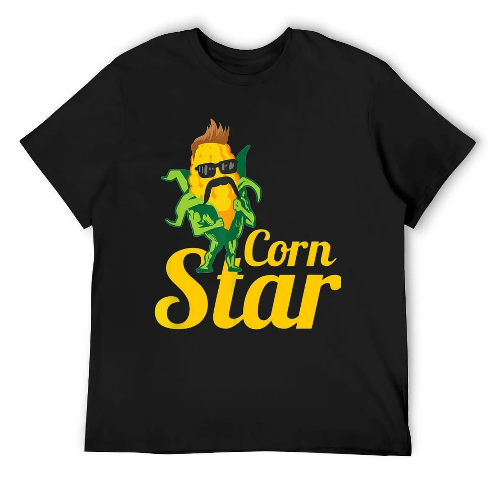 Funny Corn Star Sunglasses Mustache Maize T-Shirt rapper graphic tees sports fans quick drying sublime plain t shirts men