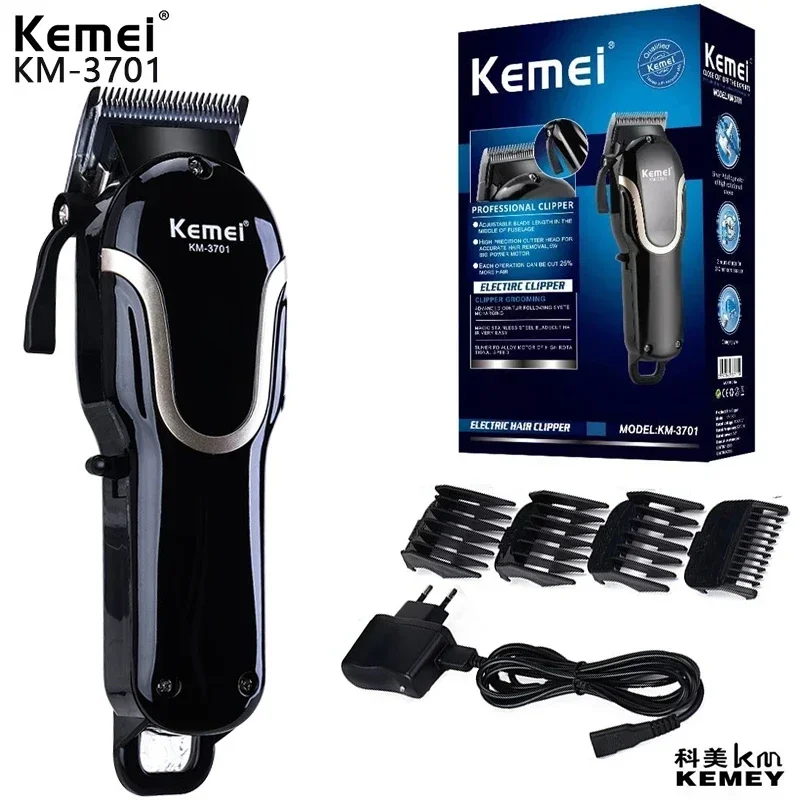 KM-3701 rechargeable retro switch professional hair clipper lithium battery with long-lasting battery life