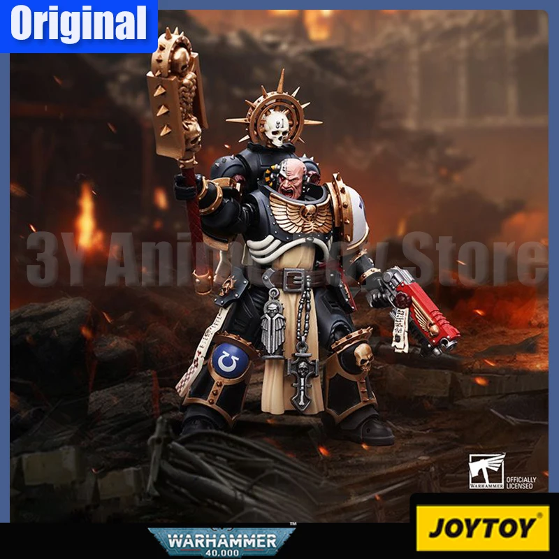 JOYTOY Warhammer 40k 1/18 Action Figure Ultramarines Chaplain(Indomitus) Model Doll Collection Desk Decoration Toys Xmas Gifts