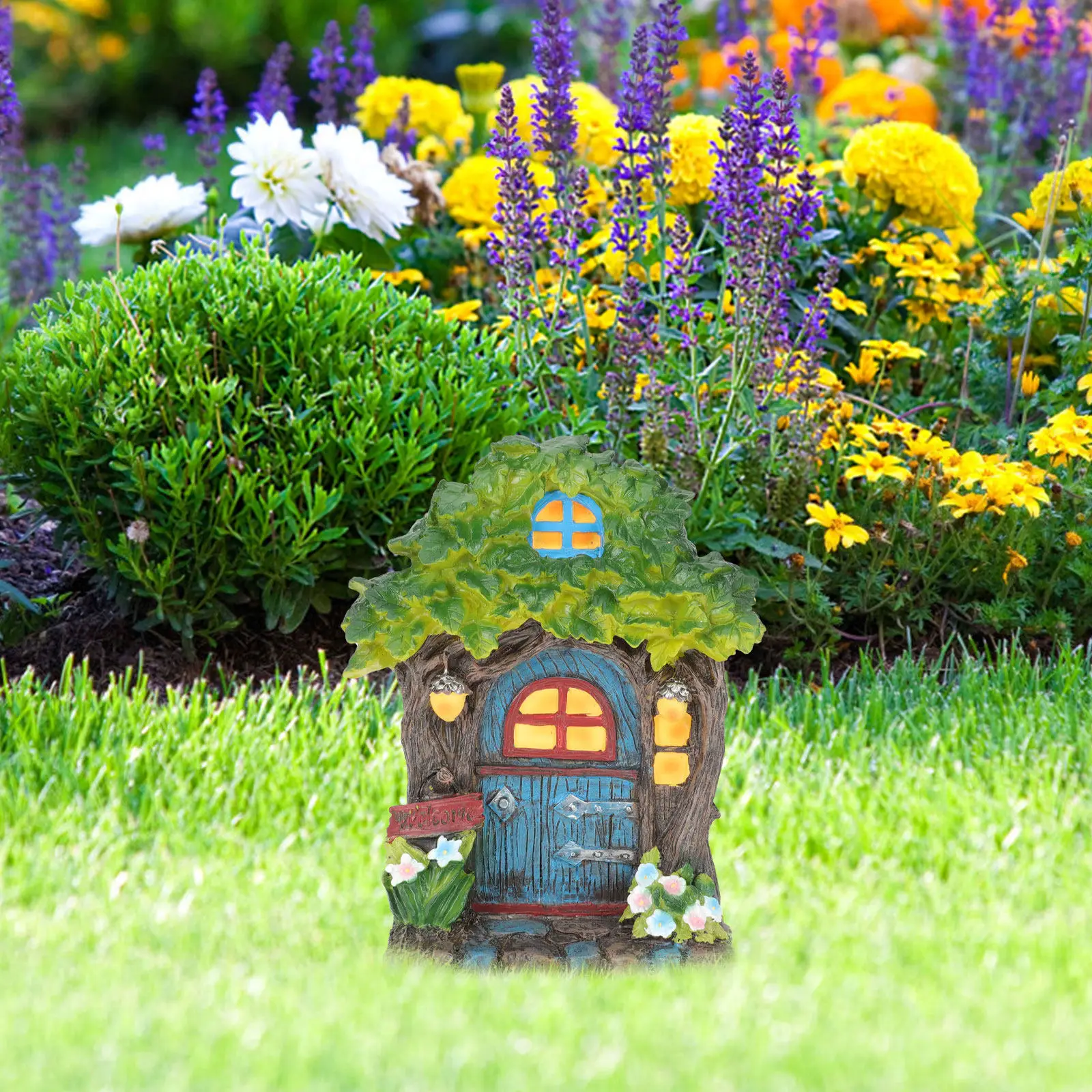 

Премиальная миниатюрная садовая скульптура-декор из смолы в виде двери для фей, украшение для деревьев на улице и в помещении