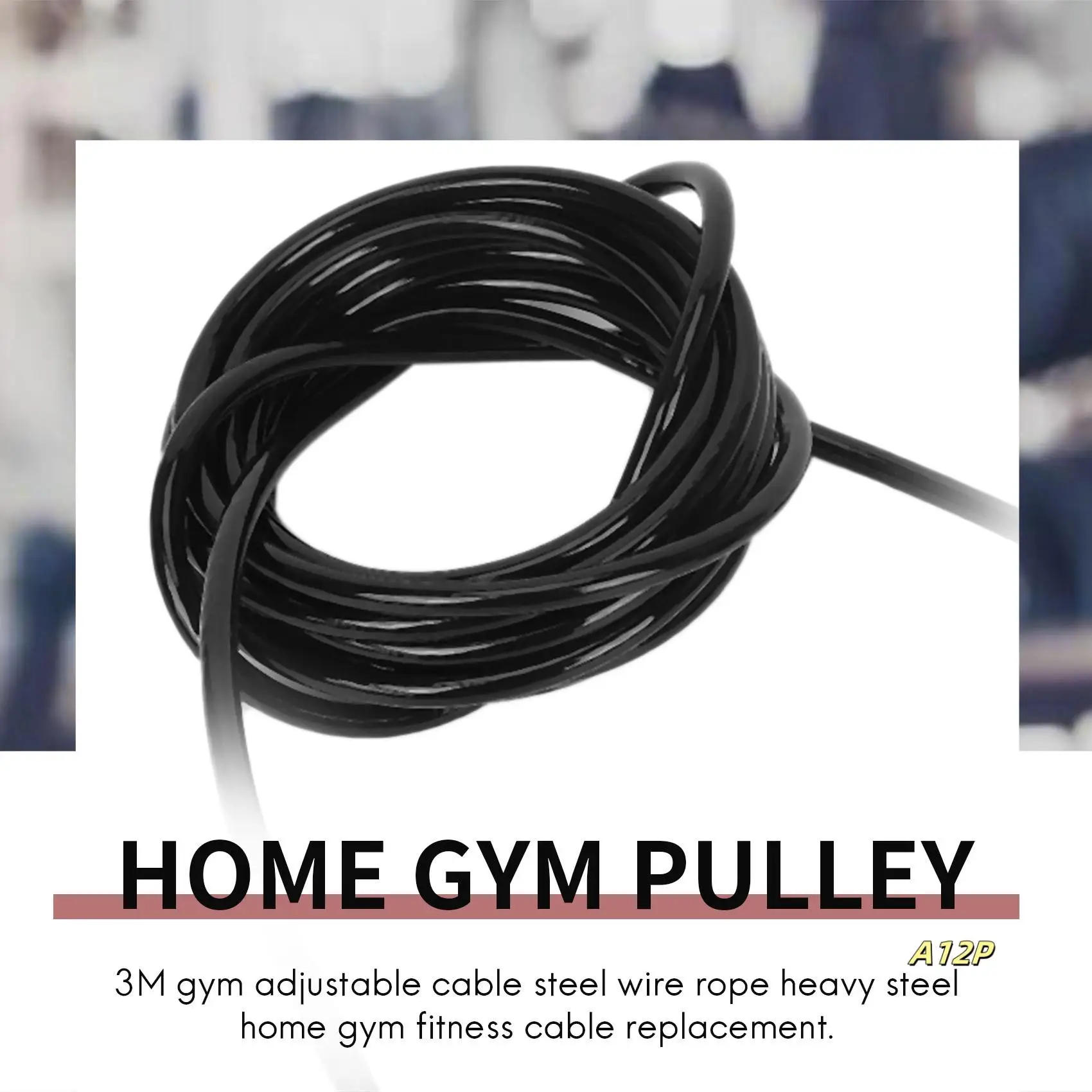 

Gym Adjustable Cable Wire Rope Heavy Duty Steel Replacement Parts For Home Gym Fitness Cable