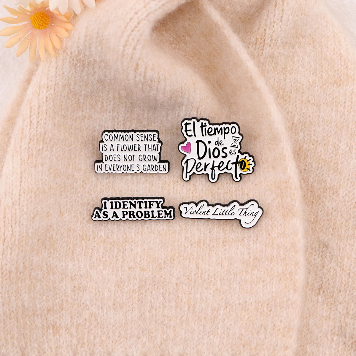 Inspirational Spanish Sayings Enamel Pin Funny Quotes Brooch Pines Lapel Pins Badge Clothing Accessories Fashion Jewelry Gifts