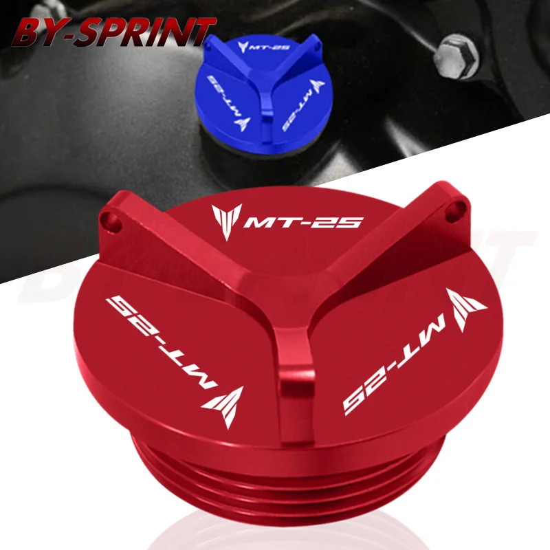 

New For MT25 MT-25 MT 25 2016-2024 Blue Black Motorcycle CNC Aluminum Engine Oil Filler Cover Plug Cap Screw Cover