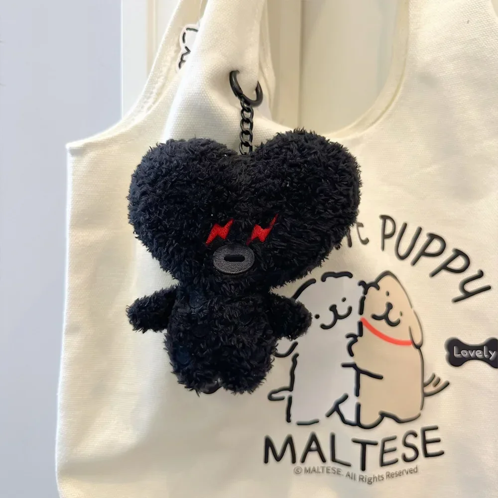 Pequeno Animal Chaveiro De Pelúcia Dos Desenhos Animados, Kawaii Faca Saco Pingente, Boneca Série Relâmpago Preto, Presente de Aniversário, 11cm, Bt21, Novo