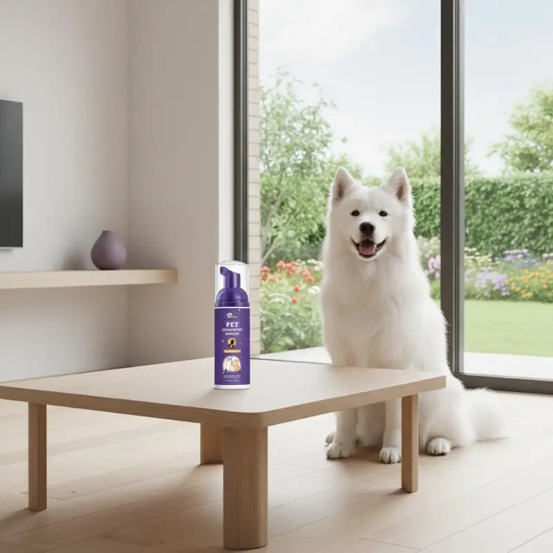 EelJoy Pet Cleaning Mousse Gentle Formula Dog Cat Odor Eliminator Hair Smoothing Shiny Pet Dry Wash Foam Grooming Mousse