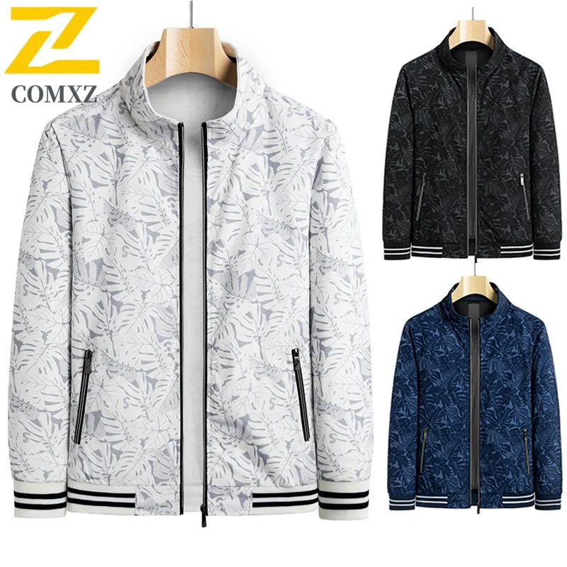 

COMXZ Men Jacket Korean Fashion Minimalist Outdoor Business Office Golf Brand Luxury Windbreaker Autumn Jacket with No Hood
