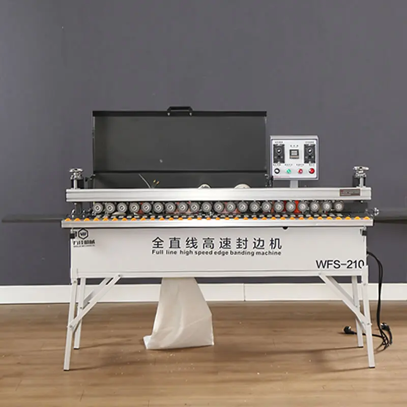 

WFS 210 Woodworking Full Linear Edge Banding Machine Automatic Belt Breaking WF190 High Speed Wood Polishing Belt Edge Bander