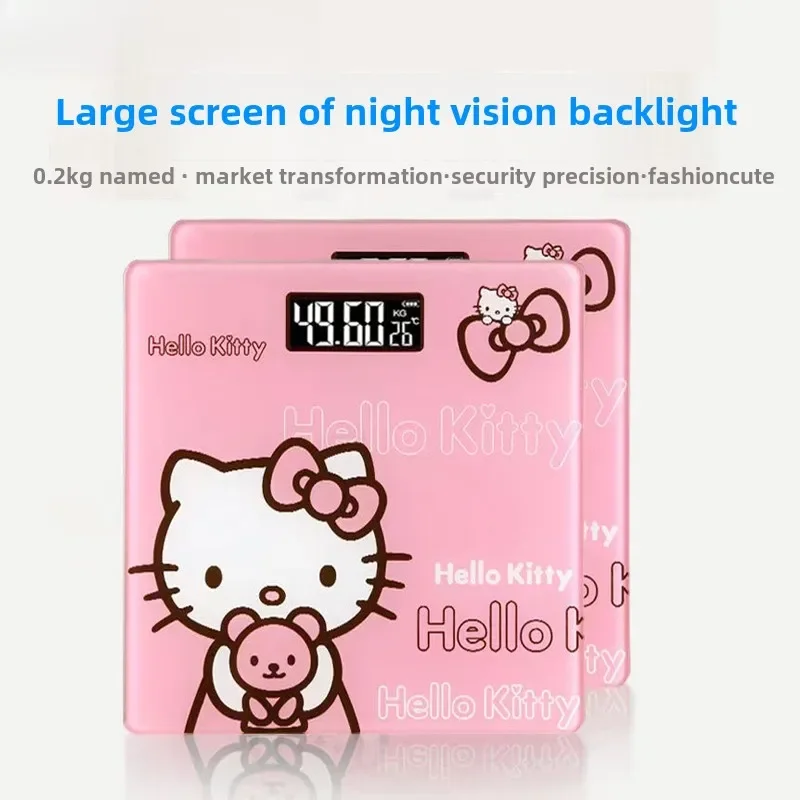 سانريو كارتون هالو كيتي طالب عصري ولطيف المنزل المحمولة آمنة ودقيقة الكبار الوزن الصحي ميزان إلكتروني